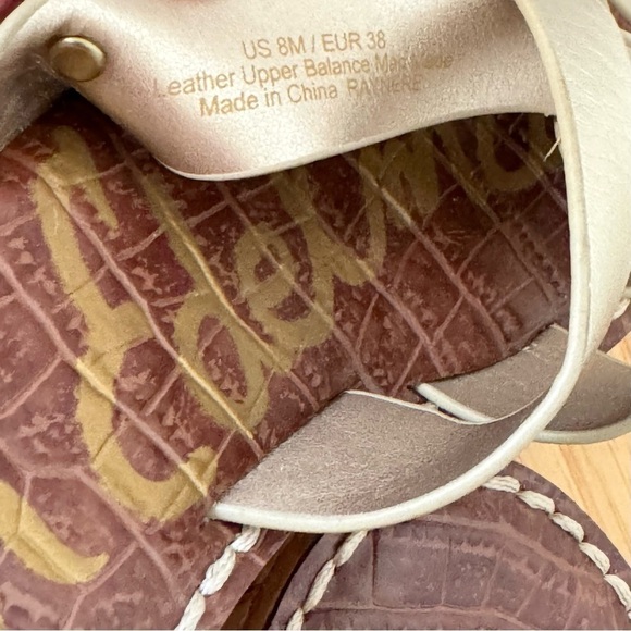 Sam Edelman "Reynere"  Leather Slide Platform Wedge Sandals 8M - Picture 6 of 9